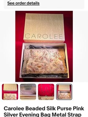 Carolee vintage silk beaded bag